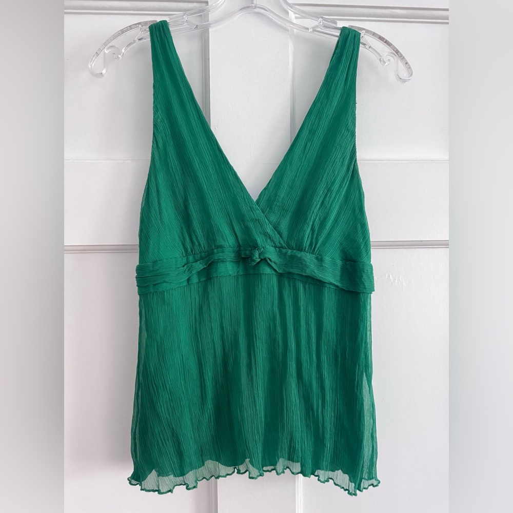 J Crew Silk low cut shirt size 2